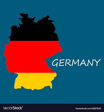 Map and flag of germany vector image