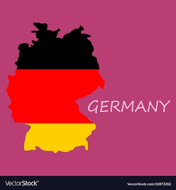 Map and flag of germany vector image