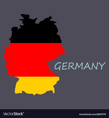 Map and flag of germany vector image
