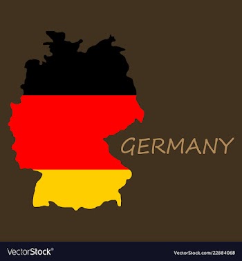 Map and flag of germany vector image