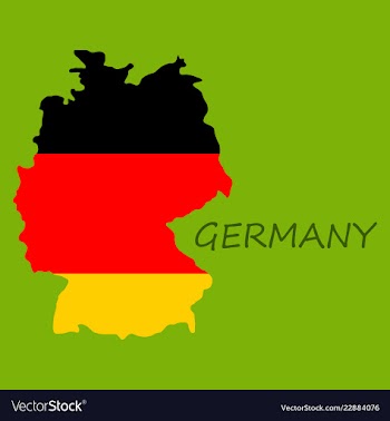 Map and flag of germany vector image