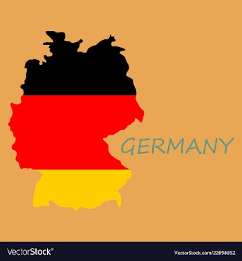 Map and flag of germany vector image