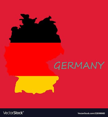 Map and flag of germany vector image
