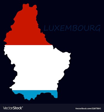 Map and flag of luxembourg vector image