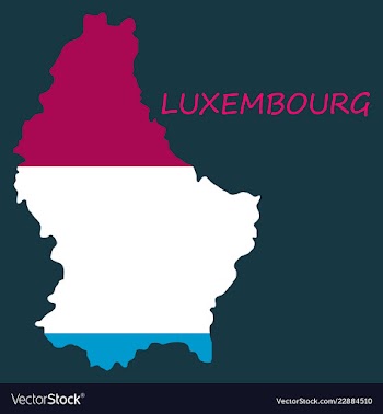 Map and flag of luxembourg vector image
