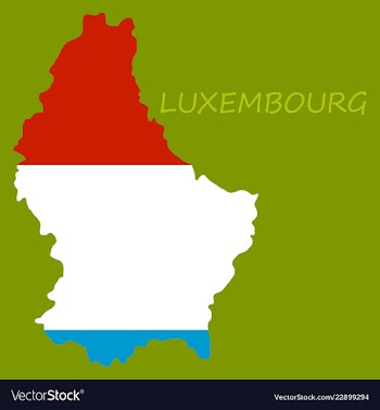 Map and flag of luxembourg vector image
