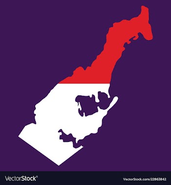 Map and flag of monaco with white background vector image
