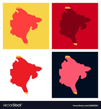 Map and flag of montenegro vector image