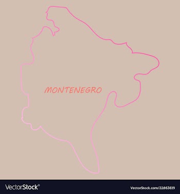 Map and flag of montenegro vector image