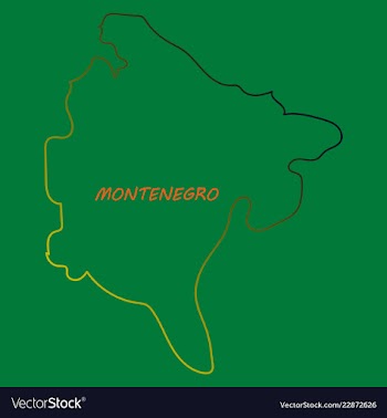 Map and flag of montenegro vector image