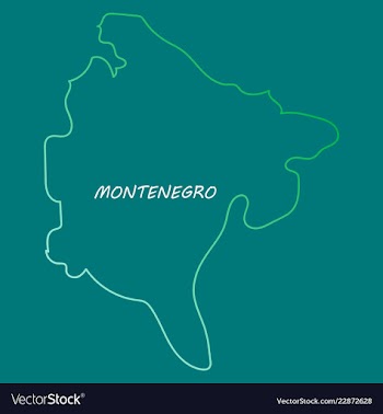 Map and flag of montenegro vector image