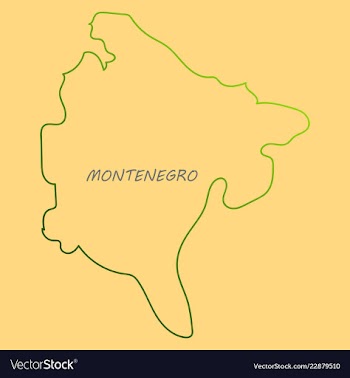 Map and flag of montenegro vector image