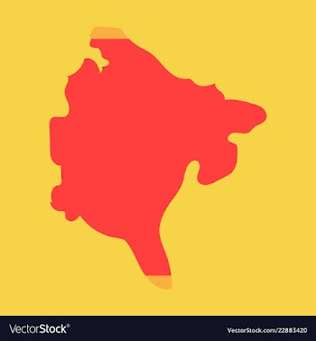 Map and flag of montenegro vector image