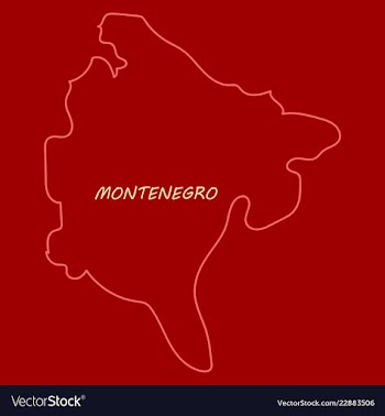 Map and flag of montenegro vector image