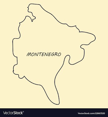Map and flag of montenegro vector image