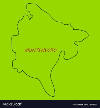 Map and flag of montenegro vector image