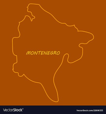 Map and flag of montenegro vector image