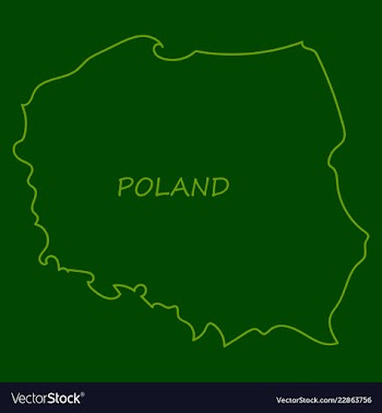 Map and flag of poland vector image