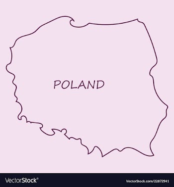 Map and flag of poland vector image