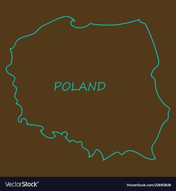 Map and flag of poland vector image