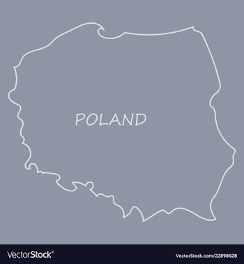 Map and flag of poland vector image