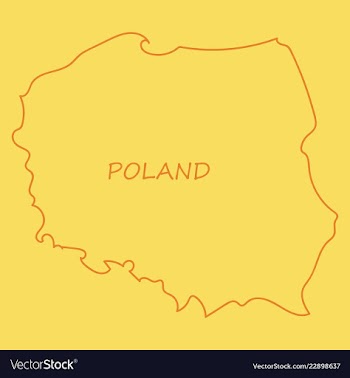 Map and flag of poland vector image