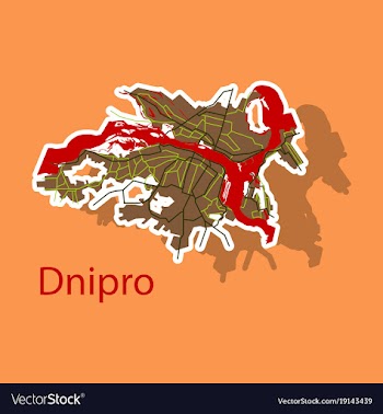 Map dnepro city vector image