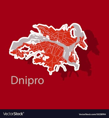 Map dnepro city vector image