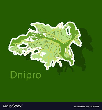 Map dnepro city vector image