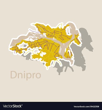 Map dnepro city vector image