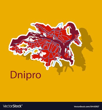 Map dnepro city vector image