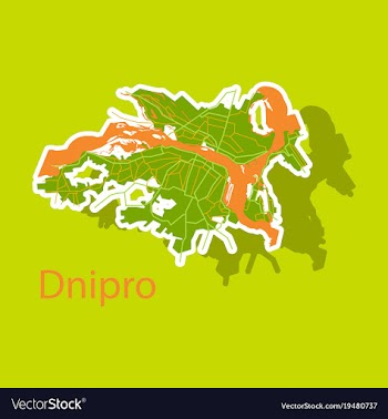 Map dnepro city vector image