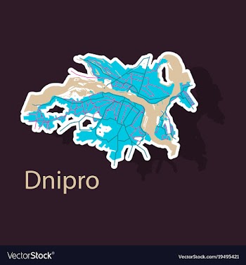 Map dnepro city vector image