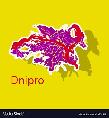 Map dnepro city vector image