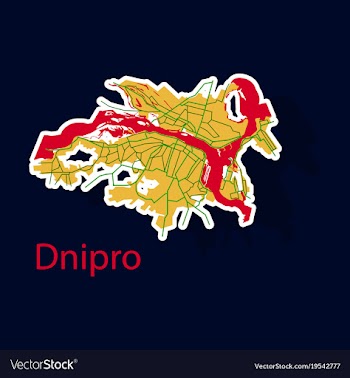 Map dnepro city vector image