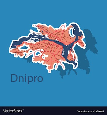 Map dnepro city vector image