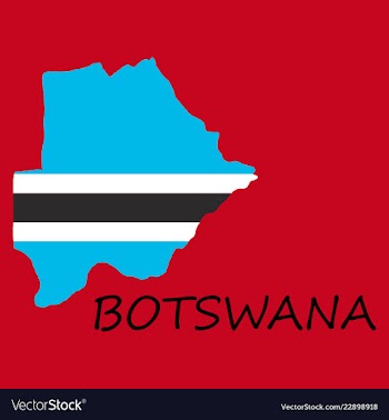 Map flag botswana vector image