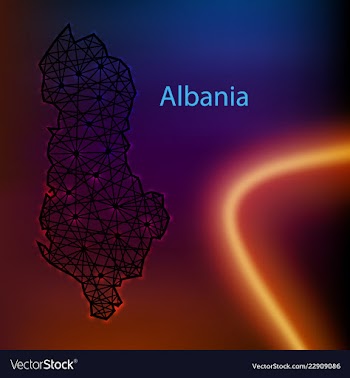 Map of administrative divisions of republic of vector image