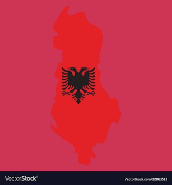 Map of albania vector image