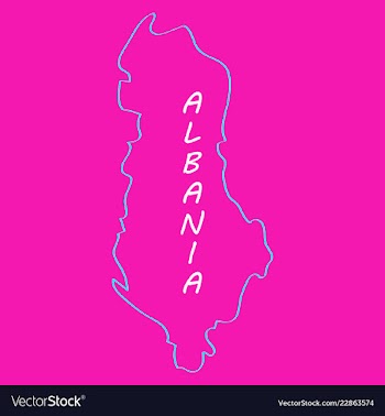 Map of albania vector image