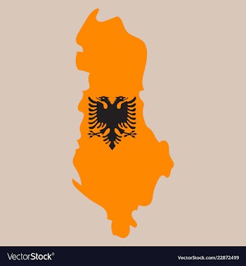 Map of albania vector image