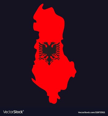 Map of albania vector image