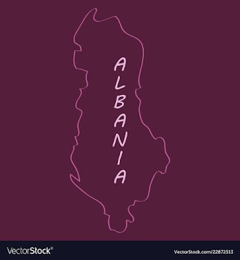 Map of albania vector image