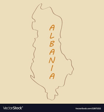 Map of albania vector image