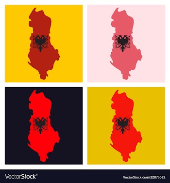Map of albania vector image