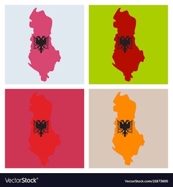 Map of albania vector image