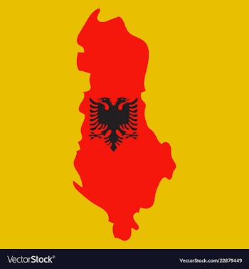 Map of albania vector image