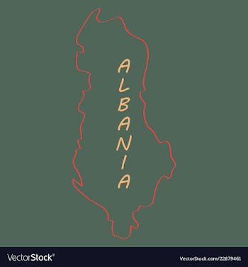 Map of albania vector image
