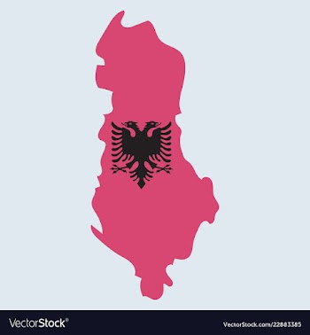 Map of albania vector image
