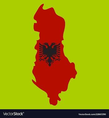 Map of albania vector image